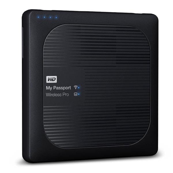 Western Digital zewnętrzny dysk twardy, My Passport Wireless Pro, 2.5", USB 3.0 (3.2 Gen 1), 2TB, WDBP2P0020BBK, czarny
