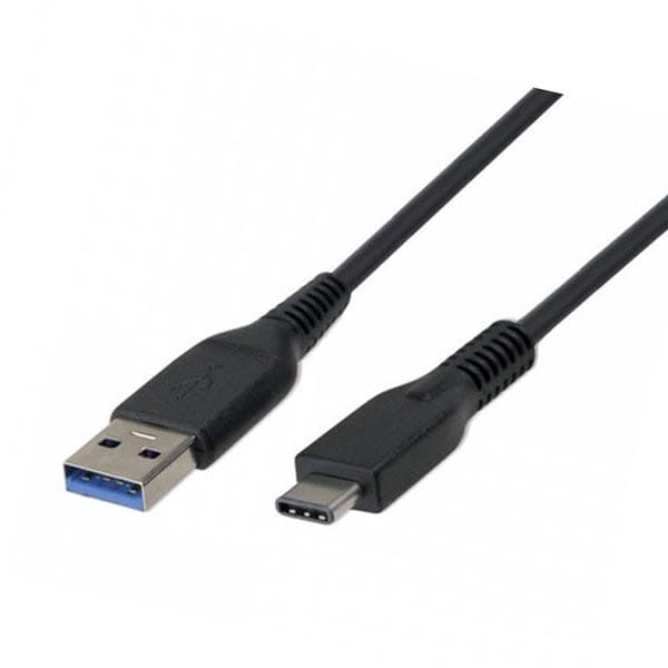 Kabel USB (2.0), USB A M- USB C M, 1m, czarny