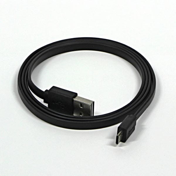 Kabel USB (2.0), USB A M reversible- USB micro M reversible, 0.3m, płaski, czarny, dwustronny