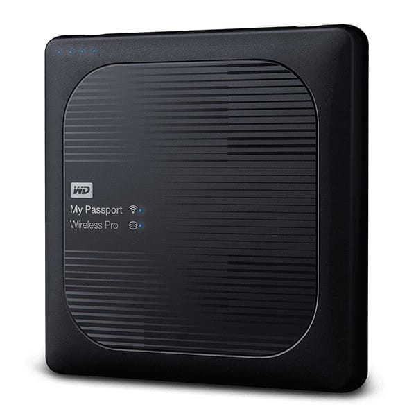 Western Digital zewnętrzny dysk twardy, My Passport Wireless Pro, 2.5", USB 3.0 (3.2 Gen 1), 1TB, WDBVPL0010BBK, czarny