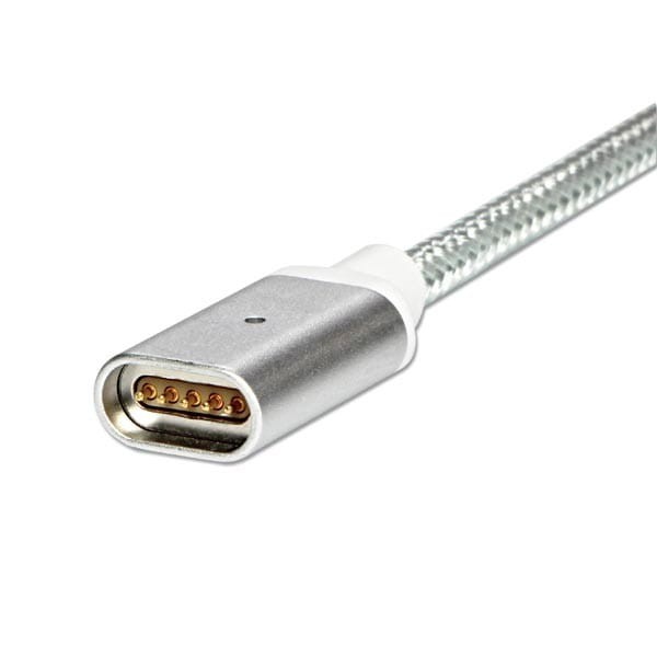 Magnetyczny klabel USB (2.0), USB A M- Magnetická koncovka, 1m, srebrny