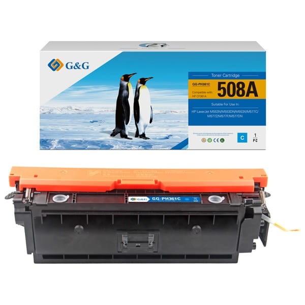 G&amp;G kompatybilny toner z CF361A, cyan, 5000s, NT-PH361C, HP 508A, dla HP Color LaserJet Enterprise M552, M553, N