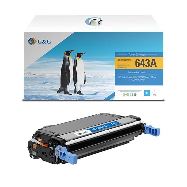 G&amp;G kompatybilny toner z Q5951A, cyan, 10000s, NT-CH5951FC, HP 643A, dla HP Color LaserJet 4700, n, dn, dtn, ph+, N