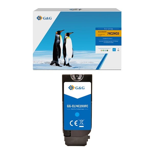 G&amp;G kompatybilny toner z 74C2HCE, cyan, 12000s, NT-CL74C1XXFC, high capacity, return, dla Lexmark CS725de, CS725dte, N