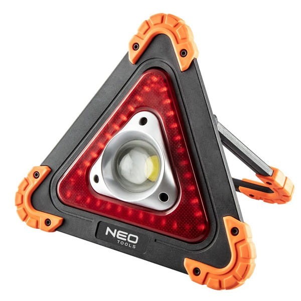 Lampa LED + trójkąt ostrzegawczyplastik-nylon99-07610W, 4xAA, 3 tryby świeceniaNEO TOOLS