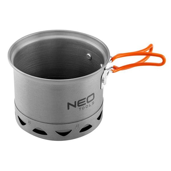 Zestaw garnków 2 w 1 z radiatorem szara, aluminium, 63-144, garnek, patelnia, Neo Tools