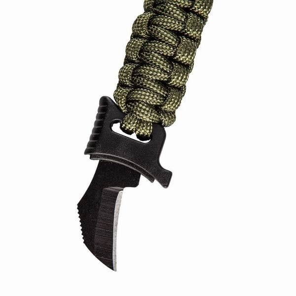 Neo Tools Bransoletka survivalowa 5w1 vlasec, podpalovač, kompas, nůž, píšťalka
