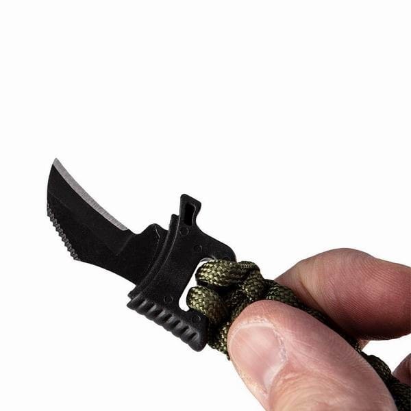Neo Tools Bransoletka survivalowa 5w1 vlasec, podpalovač, kompas, nůž, píšťalka