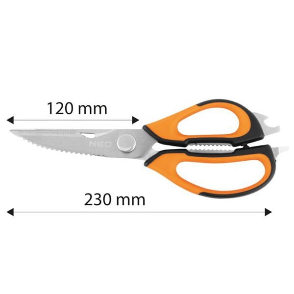 Neo Tools Nożyczki 6 w 1, délka 230mm, délka čepele 120mm