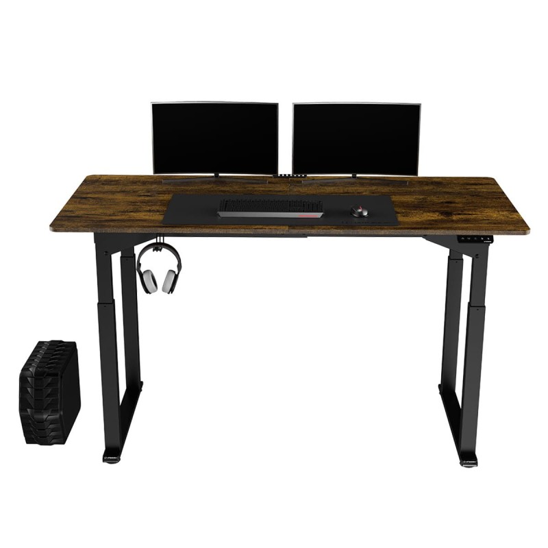 Biurko, elektycznie regulowany, 160x75 cm, 74-116 cm, z podkładką pod mysz XXL, ULTRADESK, uchwyt na słuchawki