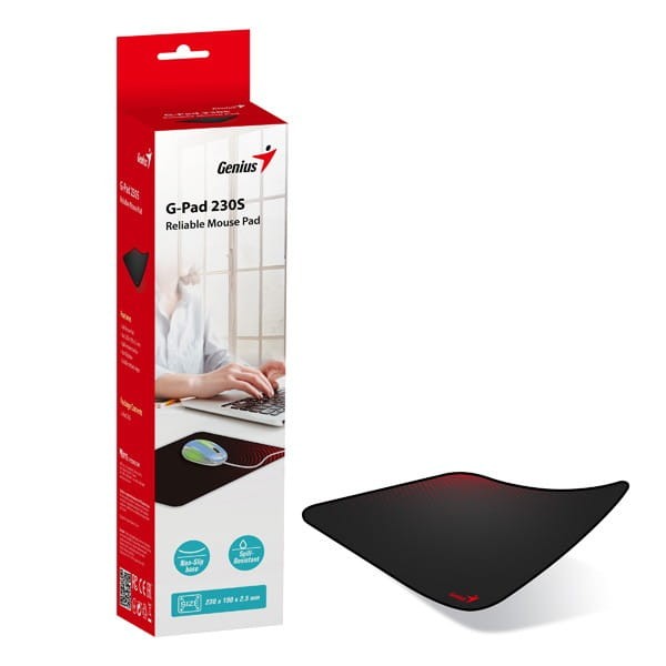 Tkanina, czarno-czerwona, 230*190 mm, 2,5 mm, Genius