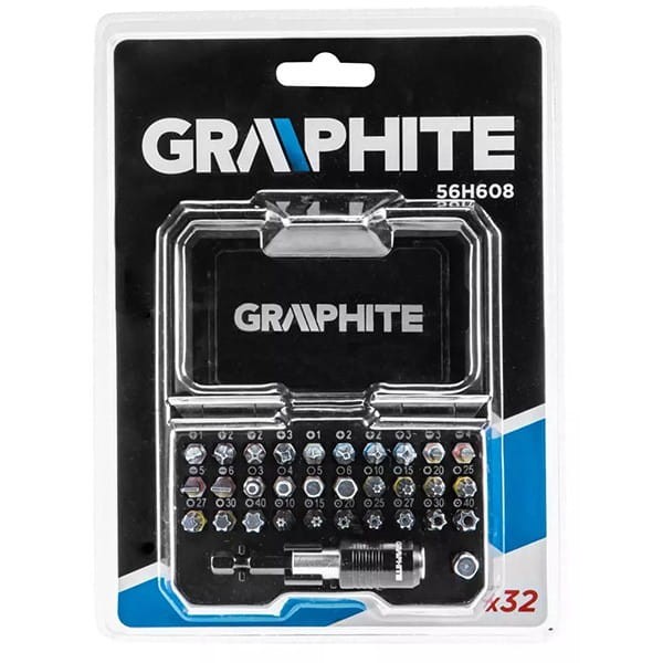 Zestaw podstawowych końcówek i nasadek56H608, Graphite