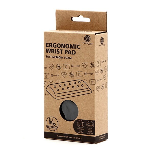 Podkładka pod nadgarstek, Powerton Ergoline Dark Edition, ergonomiczna, szara, piana, Powerton
