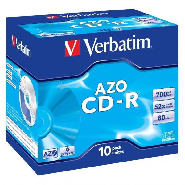 Verbatim CD-R, 43326, DataLife PLUS, 1-pack, 700MB, 52x, 80min., Crystal, jewel box, Cena za 1 szt