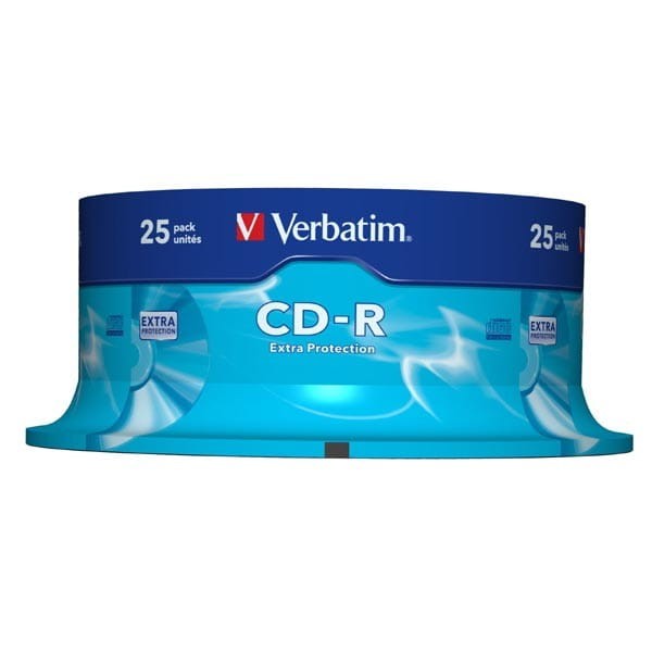 Verbatim CD-R, 43432, Extra Protection, 25-pack, 700MB, 52x, 80min., 12cm, bez możliwości nadruku, cake box, do archiwizacji danyc