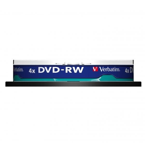 Verbatim DVD-RW, Matt Silver, 43552, 4.7GB, 4x, spindle, 10-pack, bez możliwości nadruku, 12cm, do archiwizacji danych