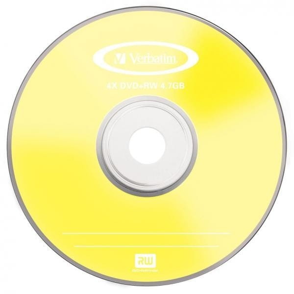 Verbatim DVD+RW, Colour, 43297, 4.7GB, 4x, slim box, 5-pack, bez możliwości nadruku, 12cm, do archiwizacji danych