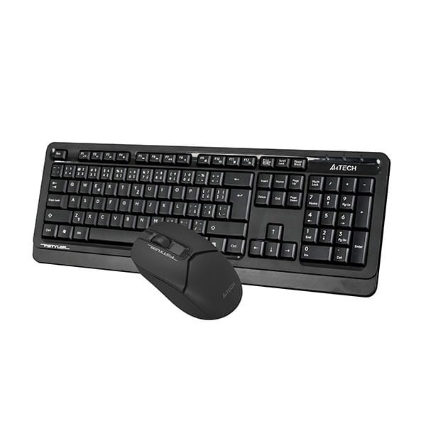 A4Tech FG1012S, Zestaw klawiatur z myszą optyczną bezprzewodową, CZ, 2.4 [Ghz], czarna