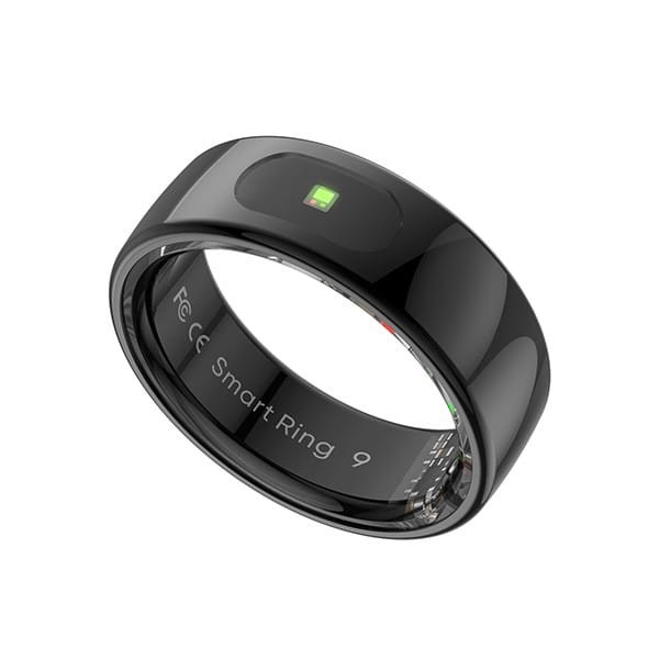 Smart RING PRO czarny, pomiar stresu, tętno, monitorowanie snu, roz. 9, Powerton
