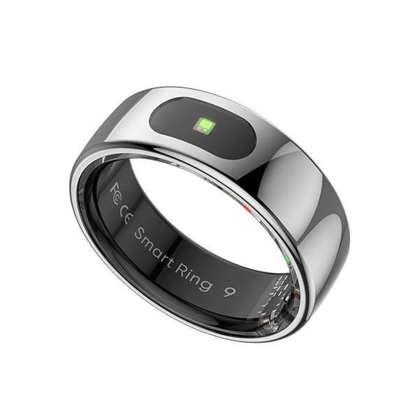 Smart RING PRO srebrny, pomiar stresu, tętno, monitorowanie snu, roz. 9, Powerton