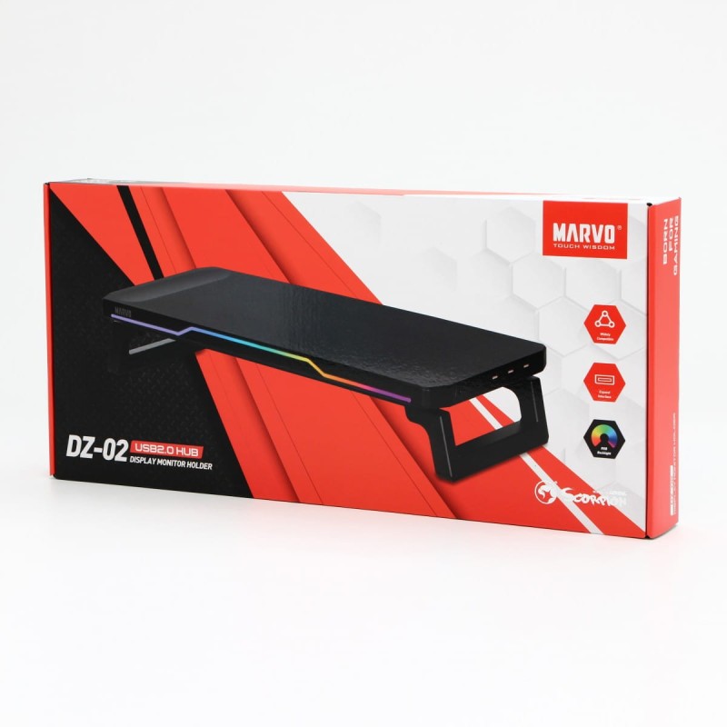 Podstawa pod monitor, DZ-02, czarny, 20 kg nośność, Marvo