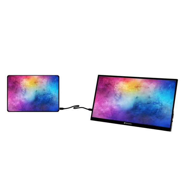 Verbatim monitor przenośny dotykowy, PMT-15, 15.6", Full HD (1920x1080), 60Hz, czarny