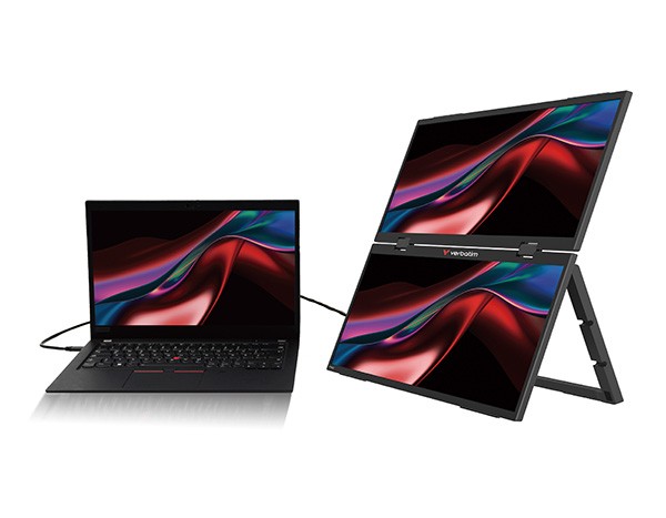 Verbatim monitor przenośny, Dual Monitor Essentials, 15.6", Full HD (1920x1080), 60Hz, czarny