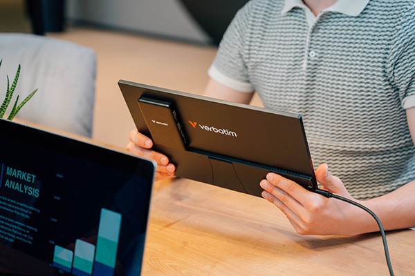 Verbatim przenośny monitor dotykowy, LIGHT, 14", Full HD (1920 x 1080), 60Hz, czarny