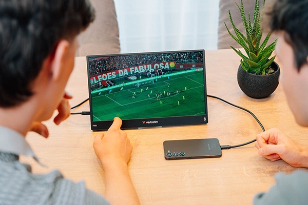 Verbatim przenośny monitor dotykowy, LIGHT, 14", Full HD (1920 x 1080), 60Hz, czarny