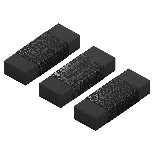 Berlingo, gumka do gumowania Eco-PVC, czarna, 30szt, Double Black