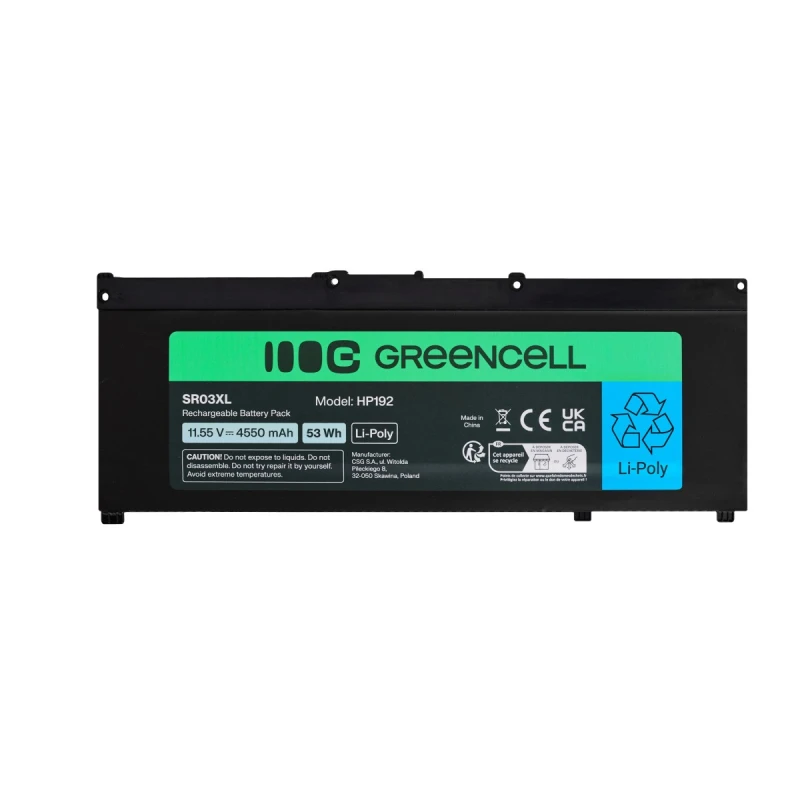 Greencell bateria do HP SR03XL HP Pavilion Gaming 15