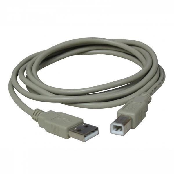 Kabel USB (2.0), USB A M- USB B M, 3m, szary, Logo