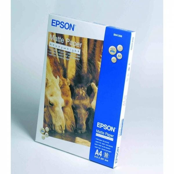Epson Matte Paper Heavyweight, foto papier, matowy, silny typ biały, Stylus Photo 1270, 1290, A4, 167 g/m2, 50 szt., C13S041256, a