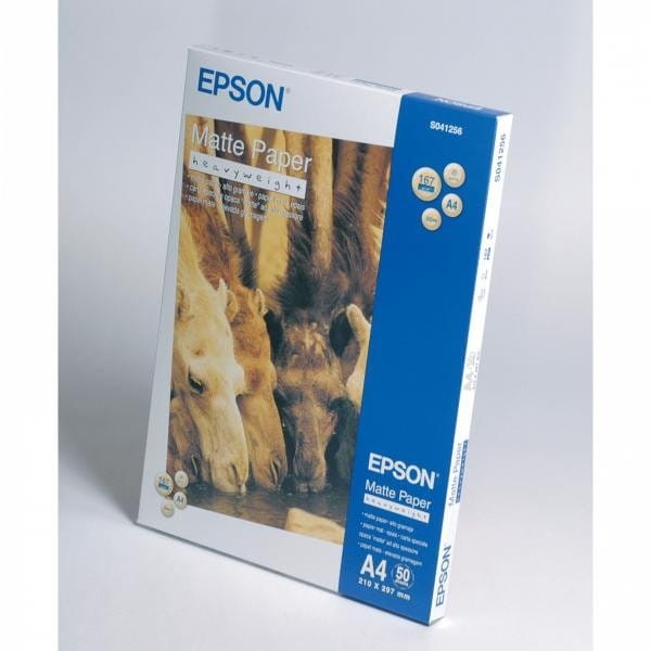 Epson Matte Paper Heavyweight, foto papier, matowy, silny typ biały, Stylus Photo 1270, 1290, A4, 167 g/m2, 50 szt., C13S041256, a