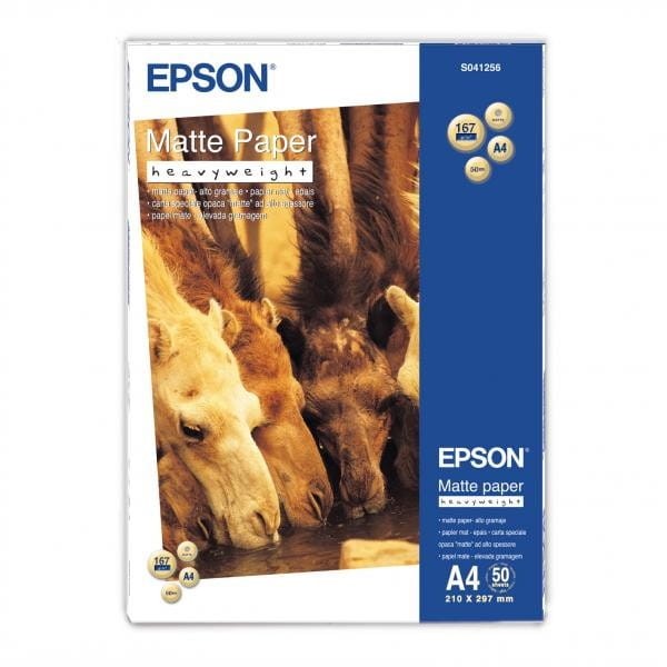 Epson Matte Paper Heavyweight, foto papier, matowy, silny typ biały, Stylus Photo 1270, 1290, A4, 167 g/m2, 50 szt., C13S041256, a