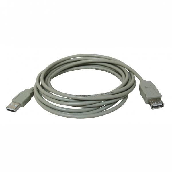 Kabel USB (2.0), USB A M- USB A F, 1.8m, czarny, Logo