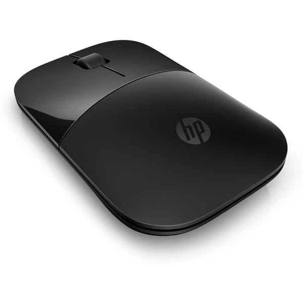 HP mysz Z3700 Wireless Black Onyx, 1200DPI, 2.4 [GHz], optyczna Blue LED, 3kl., 1 scroll, bezprzewodowa, czarna, 1 szt AA, Windows