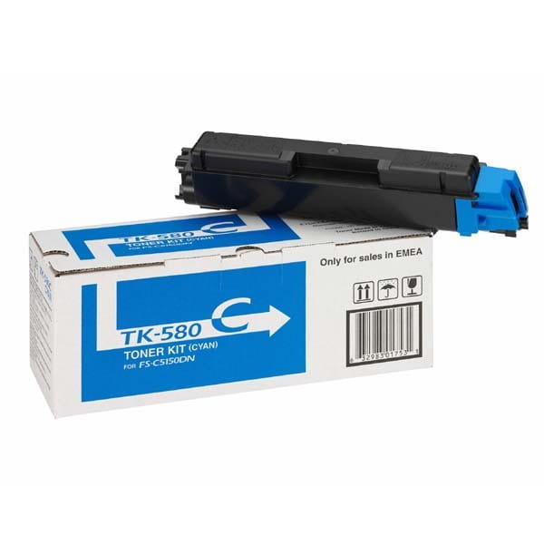 Kyocera oryginalny toner TK580C, cyan, 2800s, 1T02KTCNL0, Kyocera FS- C5150DN, O