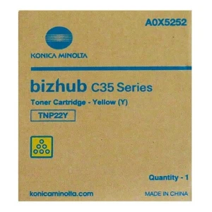 Konica Minolta oryginalny toner A0X5252, TNP22Y, yellow, 6000s
