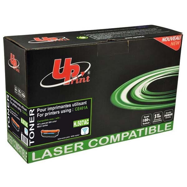 UPrint kompatybilny toner z CE401A, cyan, 6000s, H.507AC, dla HP LaserJet Enterprise 500 color M551, UPrint