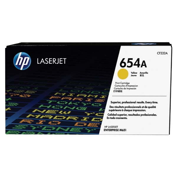 HP oryginalny toner CF332A, yellow, 15000s, HP 654A, HP Color LaserJet Enterprise M651dn, M651n, M651xh, O