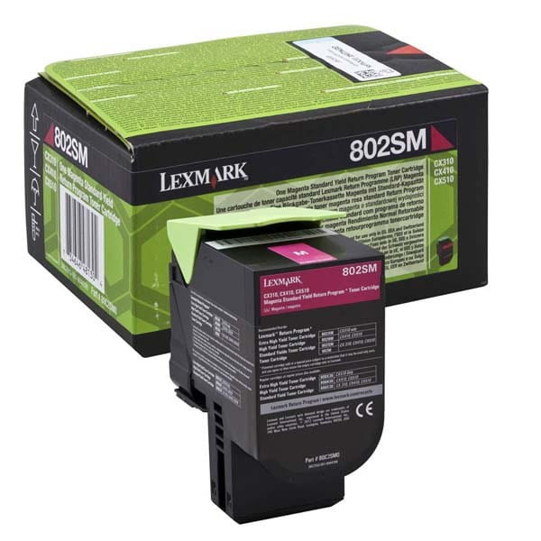 Lexmark oryginalny toner 80C2SM0, magenta, 2000s, return, Lexmark CX310dn, CX310n, CX410de, CX410, O
