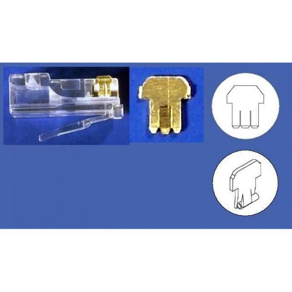 Konektor RJ45, drut, cana za 1 szt, 100-pack