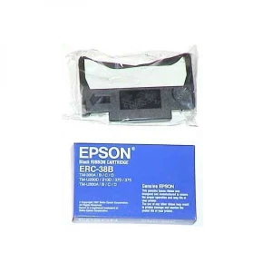 Epson oryginalny tasma do kas fiskalnych, C43S015374, ERC 38, czarna, Epson TM-300, U 375, U 210, U 220