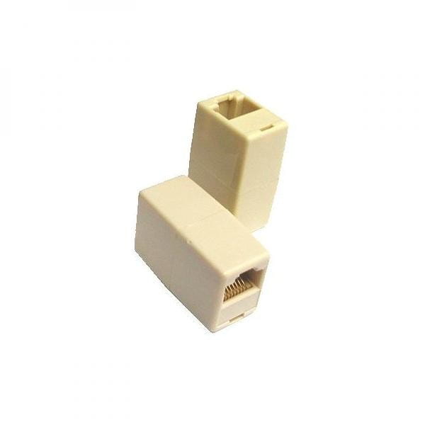 Złączka RJ45, biała, Logo, blistr, niekrzyżowy