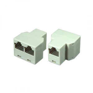 Rozgałęziacz RJ45, biała, końcówka żeńska