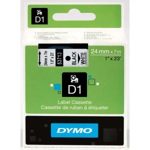Dymo oryginalny taśma do drukarek etykiet, Dymo, 53713, S0720930, czarny druk/biały podkład, 7m, 24mm, D1