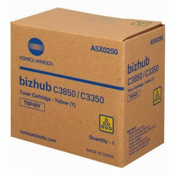 Konica Minolta oryginalny toner A5X0250, yellow, 10000s, TNP48Y, Konica Minolta Bizhub C3350, C3850, O
