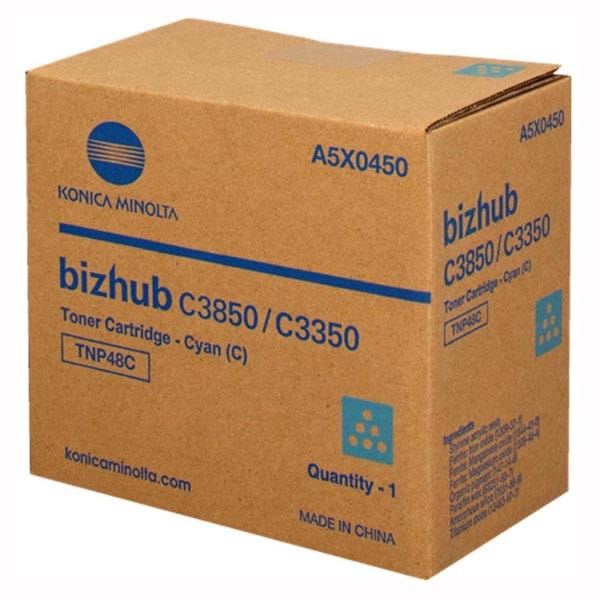Konica Minolta oryginalny toner A5X0450, cyan, 10000s, TNP48C, Konica Minolta Bizhub C3350, C3850, O
