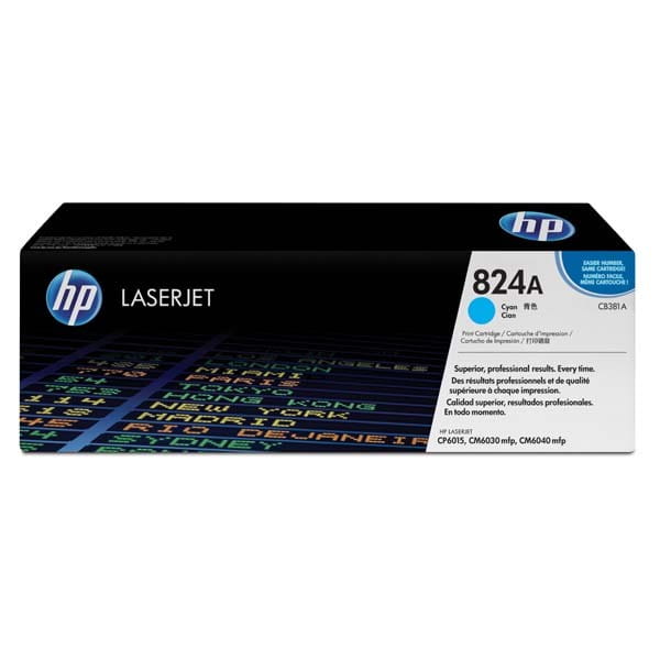 HP oryginalny toner CB381A, cyan, 21000s, HP 824A, HP Color LaserJet CP6015n, dn, xh, CM6030, 6040, O